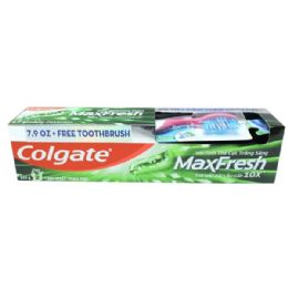 36 Wholesale Colgate Maxfresh - Cool Menthol 225g + Free T/brush
