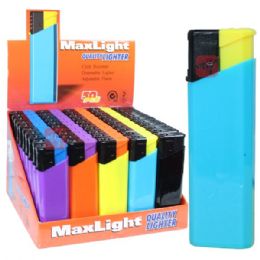 1000 pieces MaxLight 50ct Lighter Windproof Asst Colors - Lighters