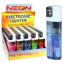 500 of Neon Electronic Lighter 5 Transparent Color