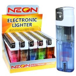 500 pieces Neon Electronic Lighter 5 Transparent Color - Lighters