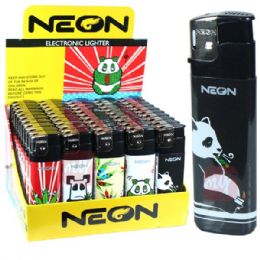 500 pieces Neon Electronic Lighter Panda Series - Lighters