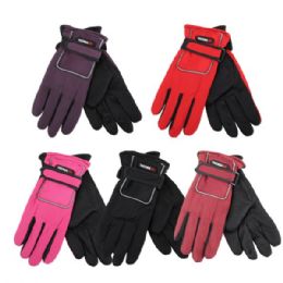 72 pieces Thermaxxx Ladies Ski Gloves w/ Strap - Ski Gloves