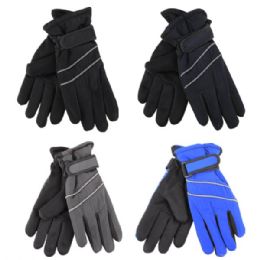 72 pieces Thermaxxx Boy's Ski Gloves w/ Strap - Ski Gloves