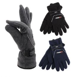 72 pieces Thermaxxx Men's Fleece Gloves w/ Strap HD - Fleece Gloves