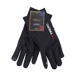 72 pieces Thermaxxx Men's Gloves w/2 Touch, Water Proof Non-slip Grip - Fleece Gloves