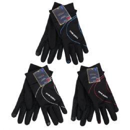 72 pieces Thermaxxx Men Gloves w/ Touch Neoprene Grip Palm - Fleece Gloves