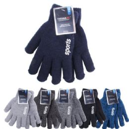 72 pieces Thermaxxx Boys Glove Marled 2 Layer Sports - Fleece Gloves