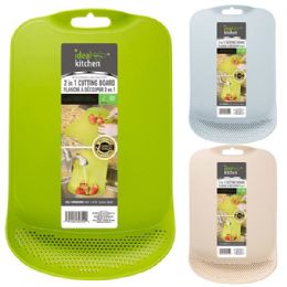 24 of Ideal Kitchen Cutting Board w/ Strainer 24x38cm