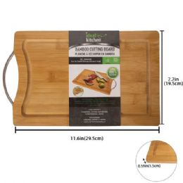 12 pieces Ideal Kitchen Bamboo Cutting Board w/ handle S - Cutting Boards