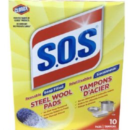 6 Wholesale SOS Soap Pads 10CT Regular