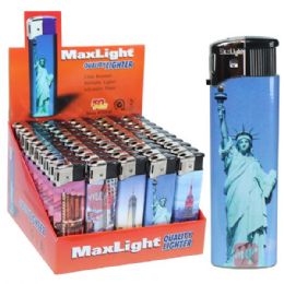 1000 pieces MaxLight Electronic Lighter NY City PDQ - Lighters