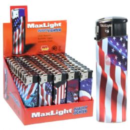 1000 pieces MaxLight Electronic Lighter Flags PDQ - Lighters