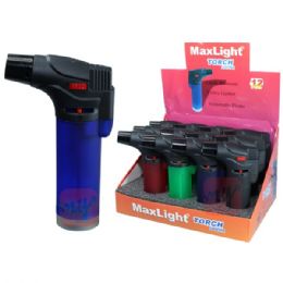 144 pieces Maxlight Torch Lighter Clear Large - Lighters