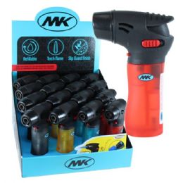 96 pieces MK Torch Lighter 3.25in Assorted Colors - Lighters