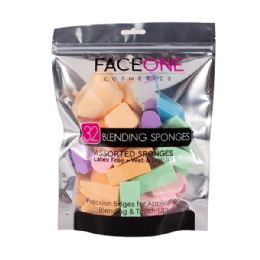 24 pieces FACEONE 32PCS Asst Beauty Blender Set - Assorted Cosmetics