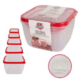 12 pieces Fresh Guard Container w/ Vent 10PK Square - Food Storage Containers