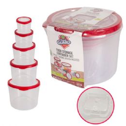 12 pieces Fresh Guard Container w/ Vent 10PK Round - Food Storage Containers