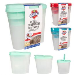 12 pieces Fresh Guard  Cereal Container 3PK - Food Storage Containers