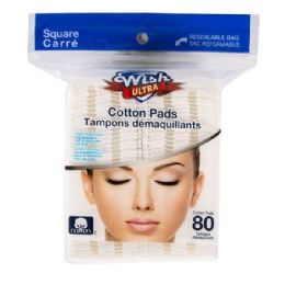 48 pieces Wish Cotton Pad Square 80CT - Cotton Balls & Swabs