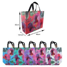 Woven Bag Printed Abstract Flowers