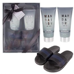 9 of Black/red Mens Slipper Set (box Version W/ Foot Lotion + Foot Scrub)