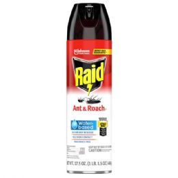 18 pieces Raid Ant & Roach Spray 17.5oz Water Based - Pest Control