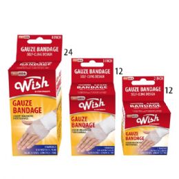 48 of Wish Bandage Gauze Assorted Sizes
