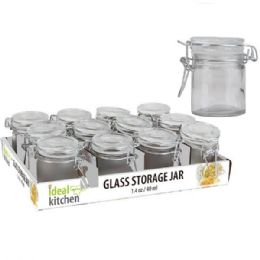 72 of Glass Jar Gasket Lid 40ml