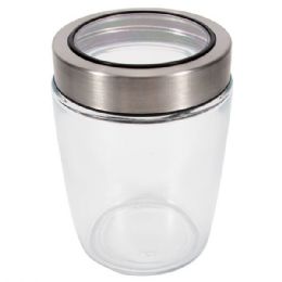 24 pieces Ideal Kitchen Glass Jar Chrome Lid 500ML - Glassware