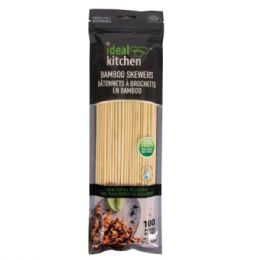 48 pieces Ideal Kitchen Bamboo Skewers 100CT 10in - BBQ supplies