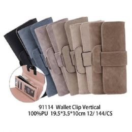 144 pieces CC Wallet Clip Vertical - Leather Wallets