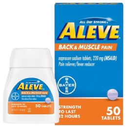 36 pieces Aleve 50 Tablets Back & Muscle Pain - Pain and Allergy Relief