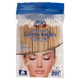 48 of Wish 6in Cotton Swabs Wood 200CT HD