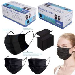 Disposable Face Mask 50PK Black