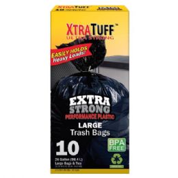 24 pieces Xtratuff Twist Tie Trash Bag Box 26G 10CT Black - Garbage & Storage Bags
