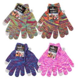 144 pieces Thermaxxx Winter Glove Multi Tone w/ Touch - Fleece Gloves