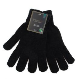 144 pieces Thermaxxx Winter Chenille Glove Black Only - Fleece Gloves