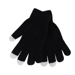 144 pieces Thermaxxx Magic Glove w/ Touch Black Only - Fleece Gloves