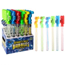 48 pieces Water World Bubble Stick 14in Boys Assorted - Bubbles