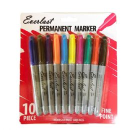 120 pieces Everlast Permanent Marker 10PK Colors - Markers