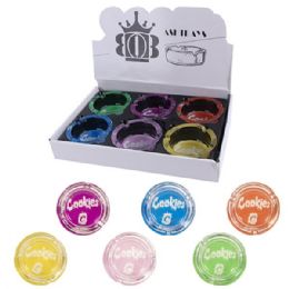 72 of Glass Ashtray 8.5x3cm Cookies