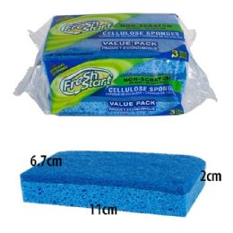 48 Wholesale Fresh Start Non-Scratch Sponge 3Pack