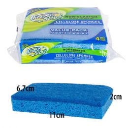 48 Wholesale Fresh Start Non-Scratch Sponge 4Pack