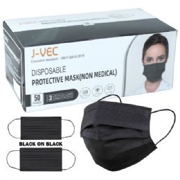 2500 pieces J-VEC Disposable Protective Mask Black - Face Mask