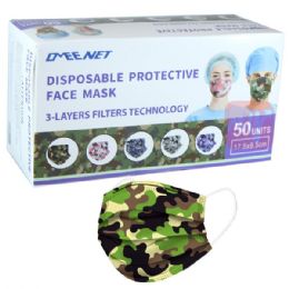3000 pieces OMEE NET Face Mask Disposable Camouflage - Face Mask
