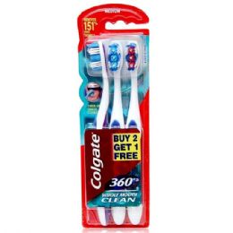 36 Wholesale Colgate Toothbrush 360 Whole Mouth Clean 3PK