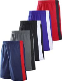 36 Pieces Mens 21 Inch Mesh Athletic Basketball Jogging Shorts Assorted Sizes - Mens Clothes for The Homeless and Charity