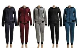 24 Pieces Women's Fleece Track Suit - Women's Active Wear Sets