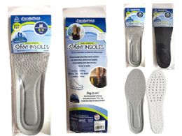Wholesale Footwear Cushioned Men's Insoles In Black And Grey
