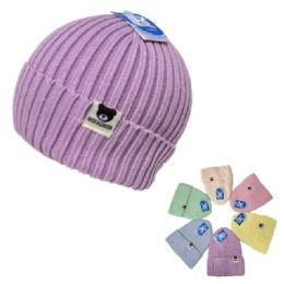 48 Pieces Solid Child's Knit Hat - Junior / Kids Winter Hats